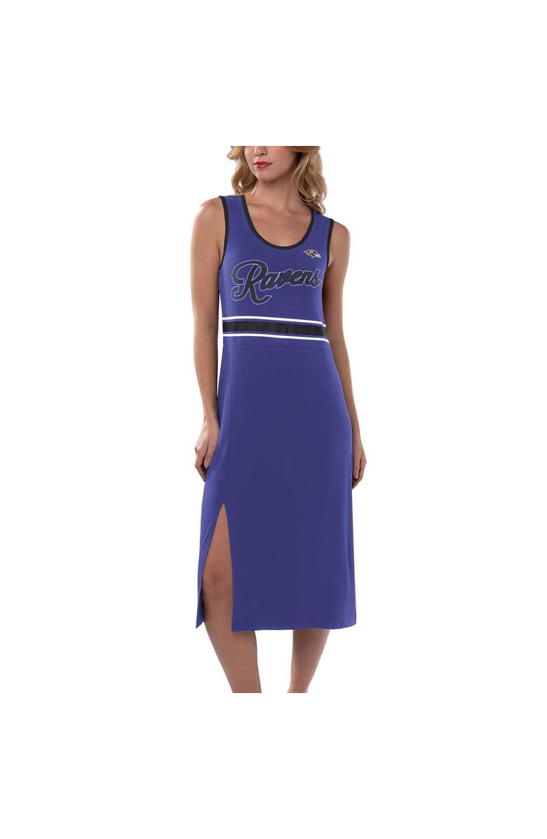G-III 4HER BY CARL BANKS Women's G-III 4Her by Carl Banks Purple Baltimore Ravens Main Field Maxi Dress, Main, color, Purple