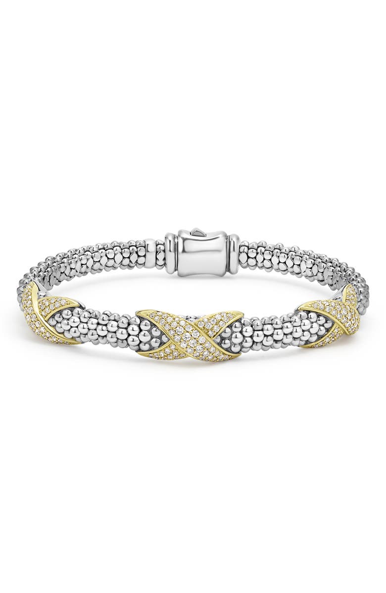 LAGOS Embrace Pavé Diamond Station Bracelet, Main, color, 