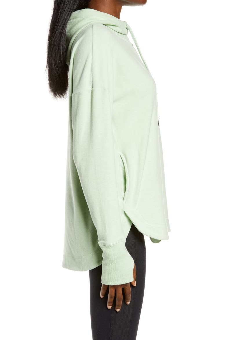 Escape Fleece Hoodie, Alternate, color, TERRAIN GREEN