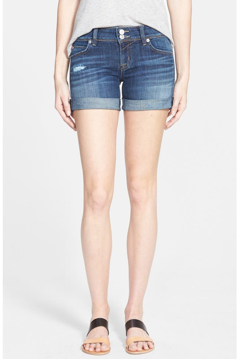 'Croxley' Cuffed Denim Shorts, Main, color, CONNECTION