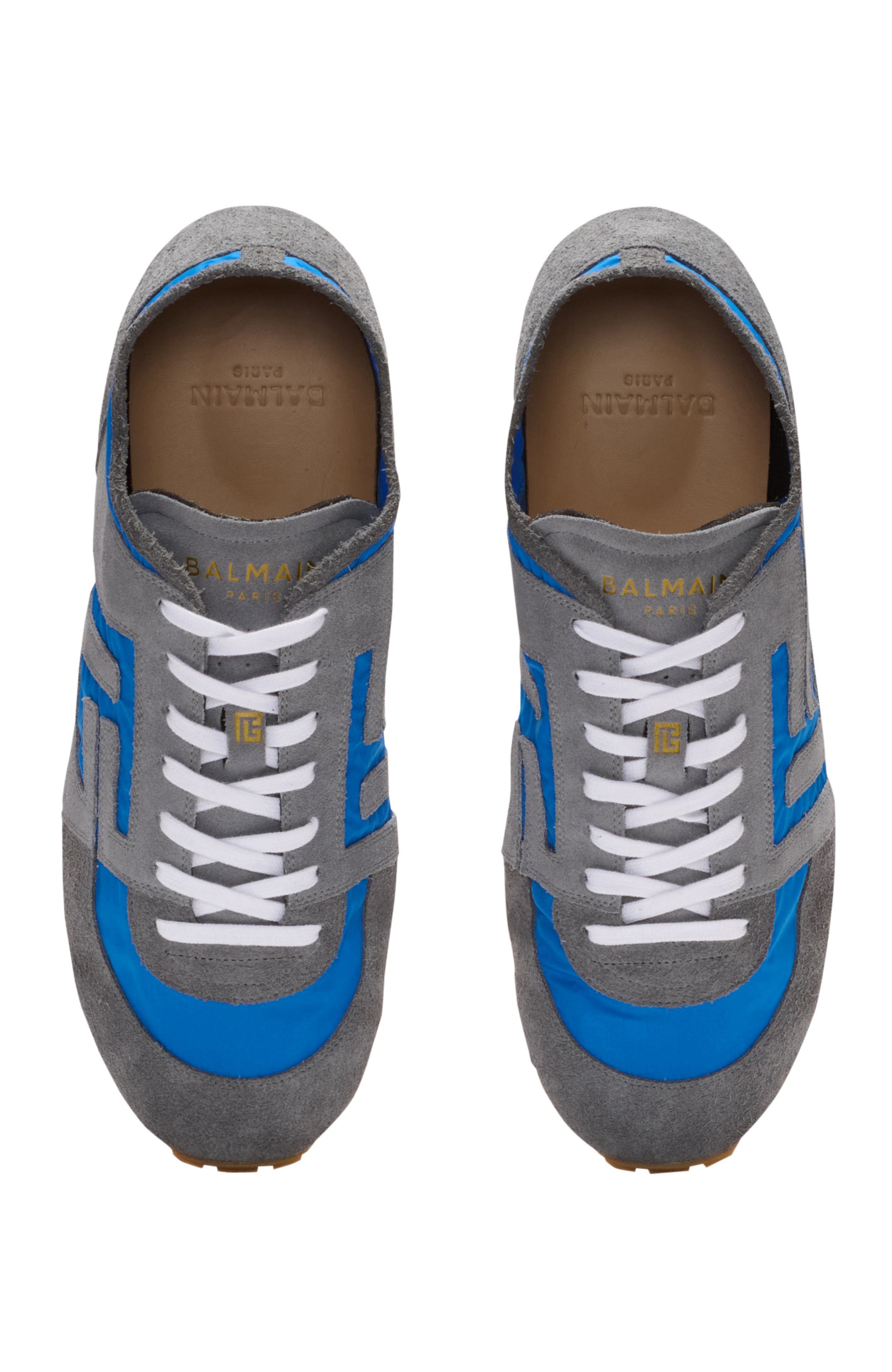 Racer 45 trainers in suede and nylon, Alternate, color, blue