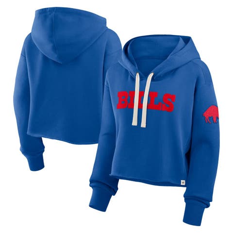 Women's Fanatics Royal Buffalo Bills Oversized Hometown Heritage Cropped Hoodie