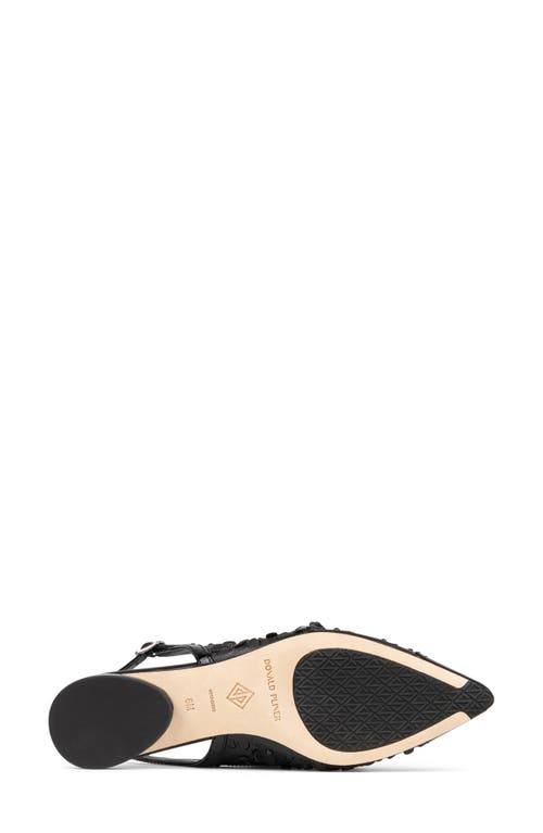 Shop Donald Pliner Pointed Toe Slingback Flat In Black