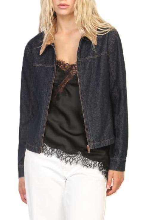 Zip Front Denim Barn Jacket