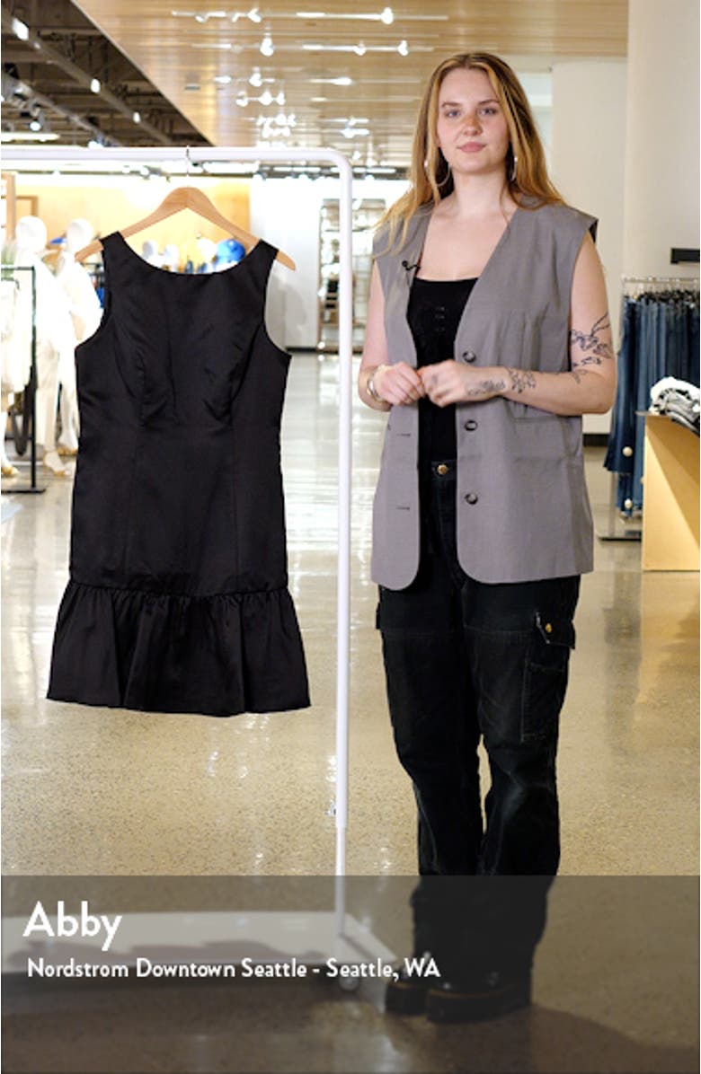 Flounce Hem Mikado Cocktail Dress, sales video thumbnail