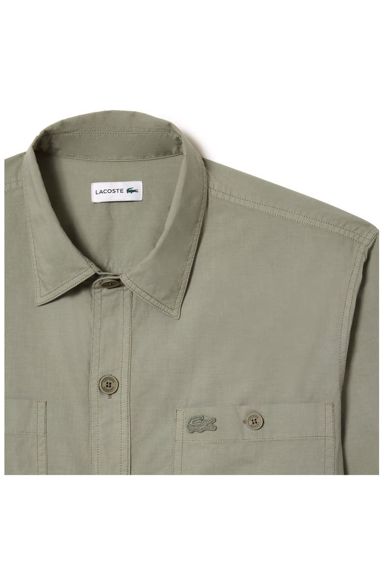 Cotton Button-Up Overshirt, Alternate, color, ECO OLIVE