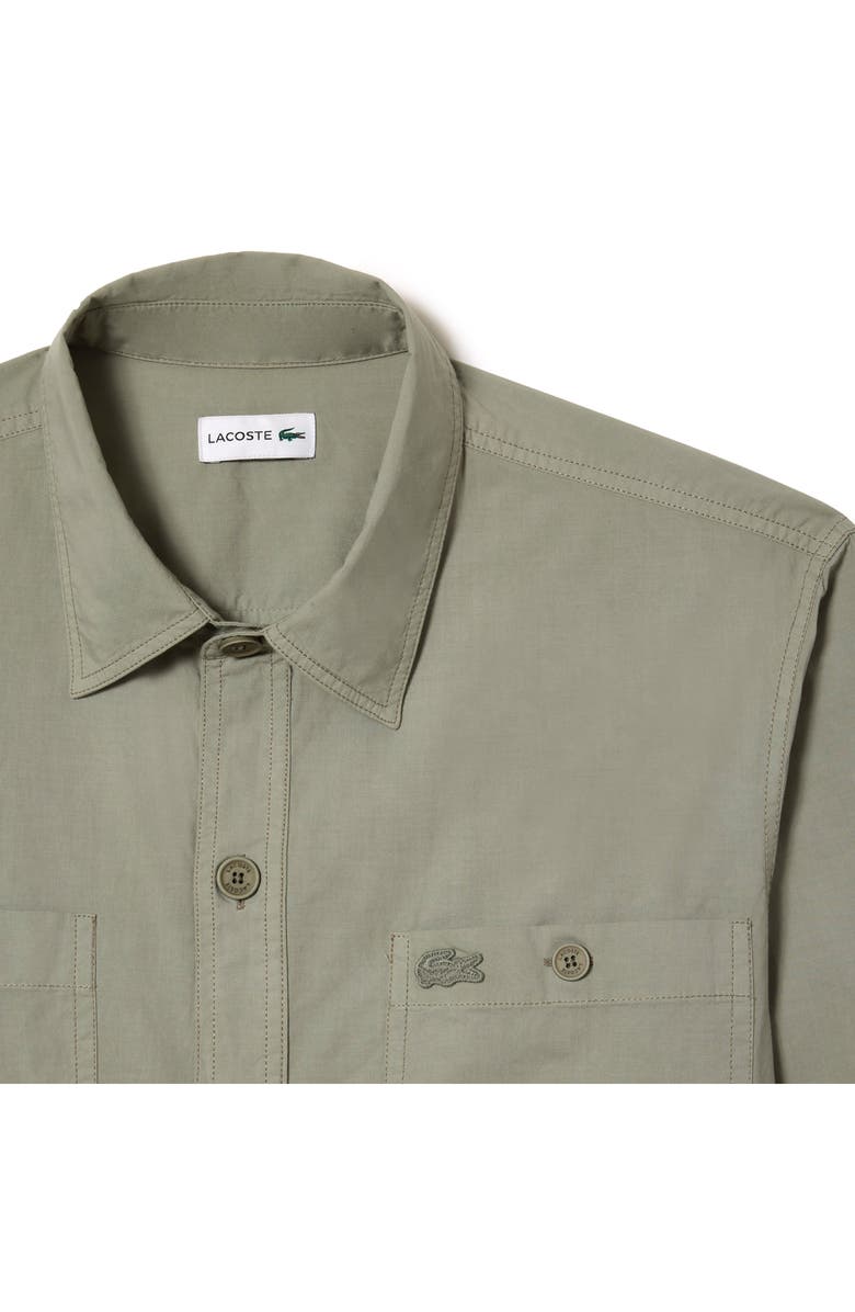 Lacoste Cotton Button-Up Overshirt, Alternate, color,