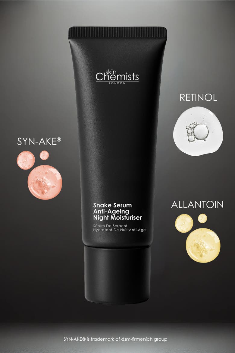 Snake Serum Anti-Aging Night Moisturizer 50ml for Fine Lines & Wrinkles, Loss of Firmness, Alternate, color, White