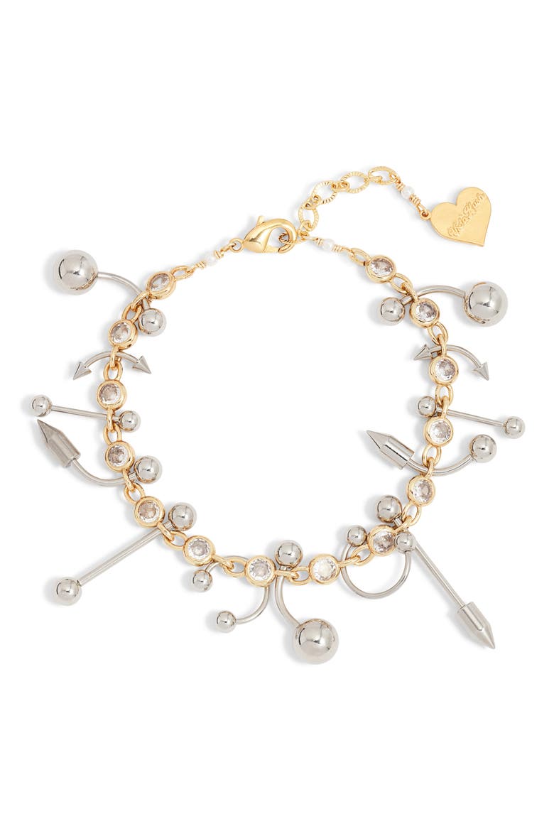 Duotone Piercing Bracelet, Main, color, GOLD