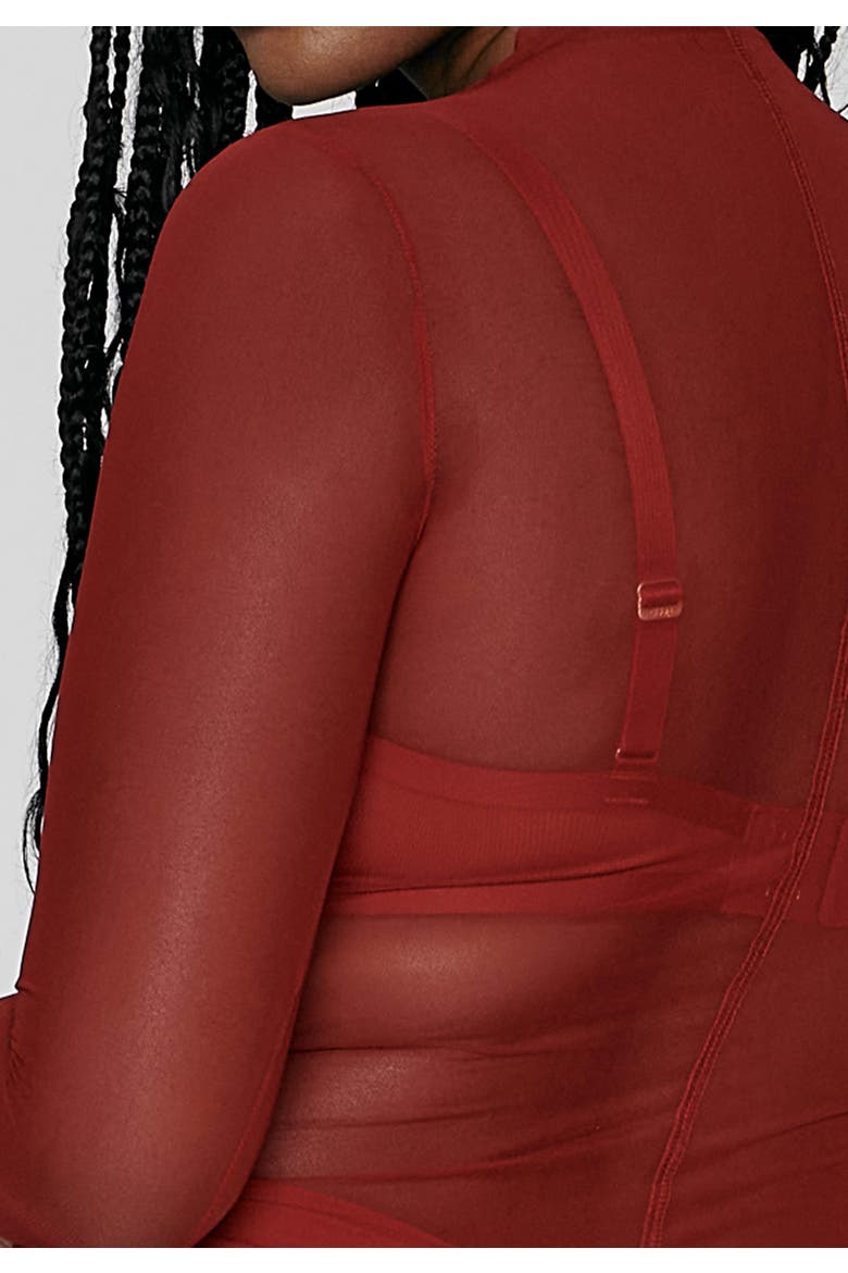The Mockneck Dress, Alternate, color, AMARYLLIS