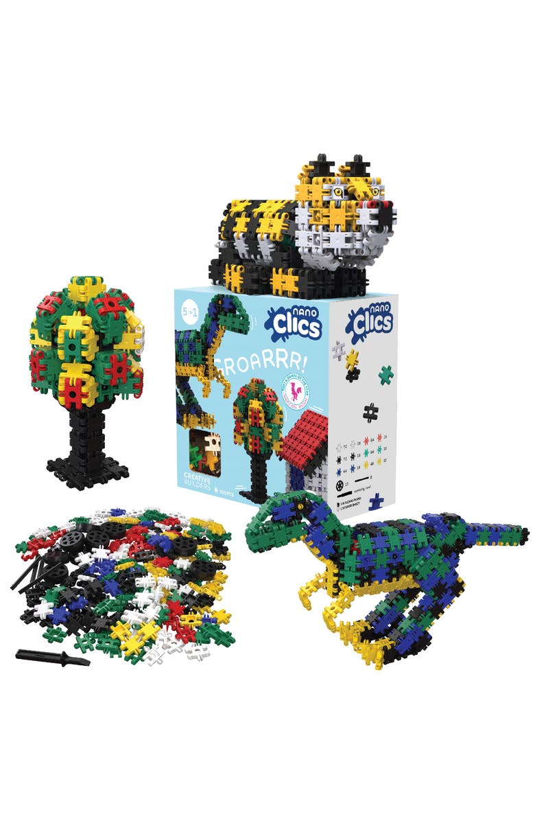 Mukikim Nano Clics Creative Builders 500, construction toys for children ages 8 and up, creative educational toys in a 500 piece set, building blocks for girls and boys, durable toys, Main, color, Multi
