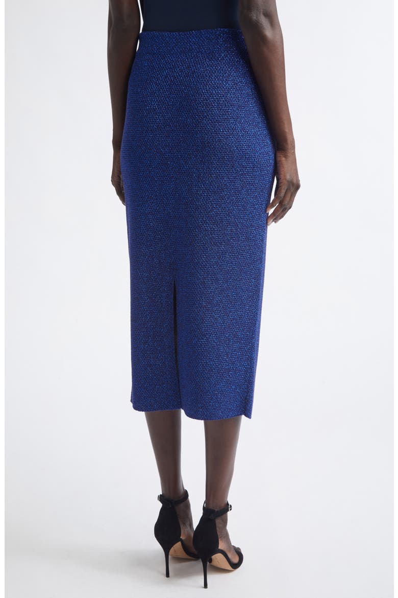 Margot Metallic Sweater Skirt, Alternate, color, MIDNIGHT/ COBALT METALLIC