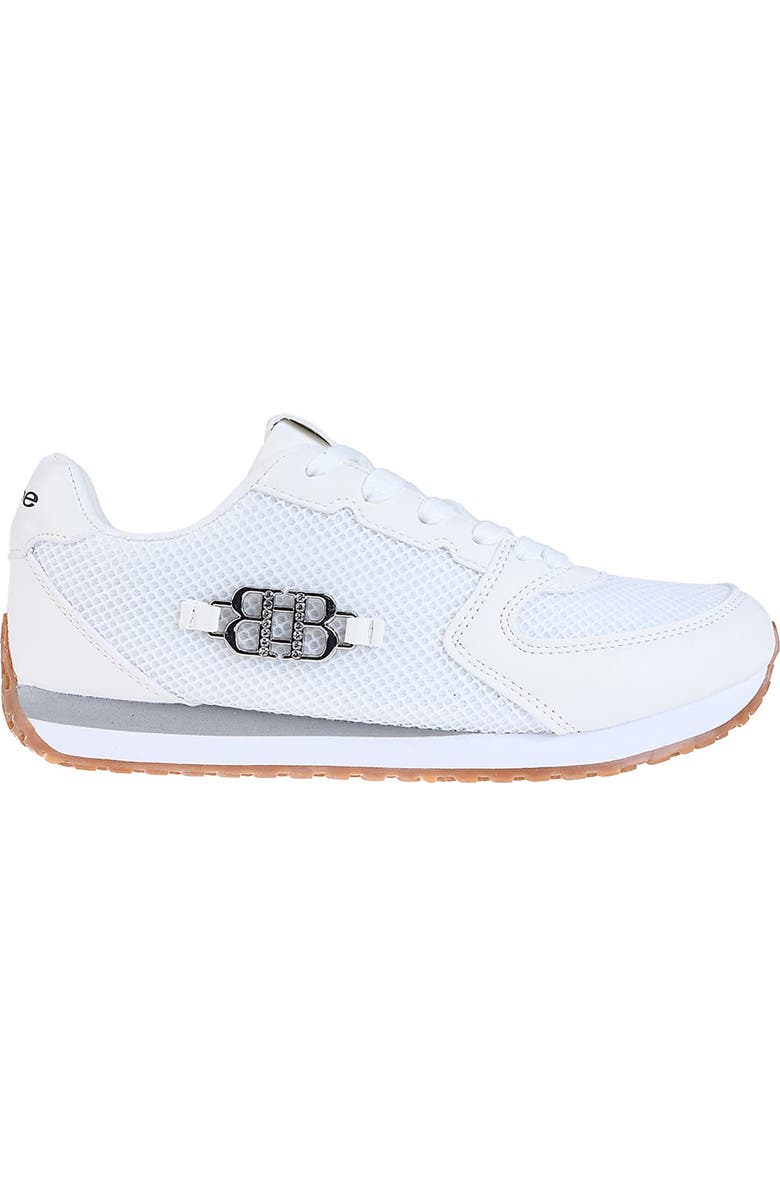 bebe Mixed Media Jogger Sneaker, Alternate, color,