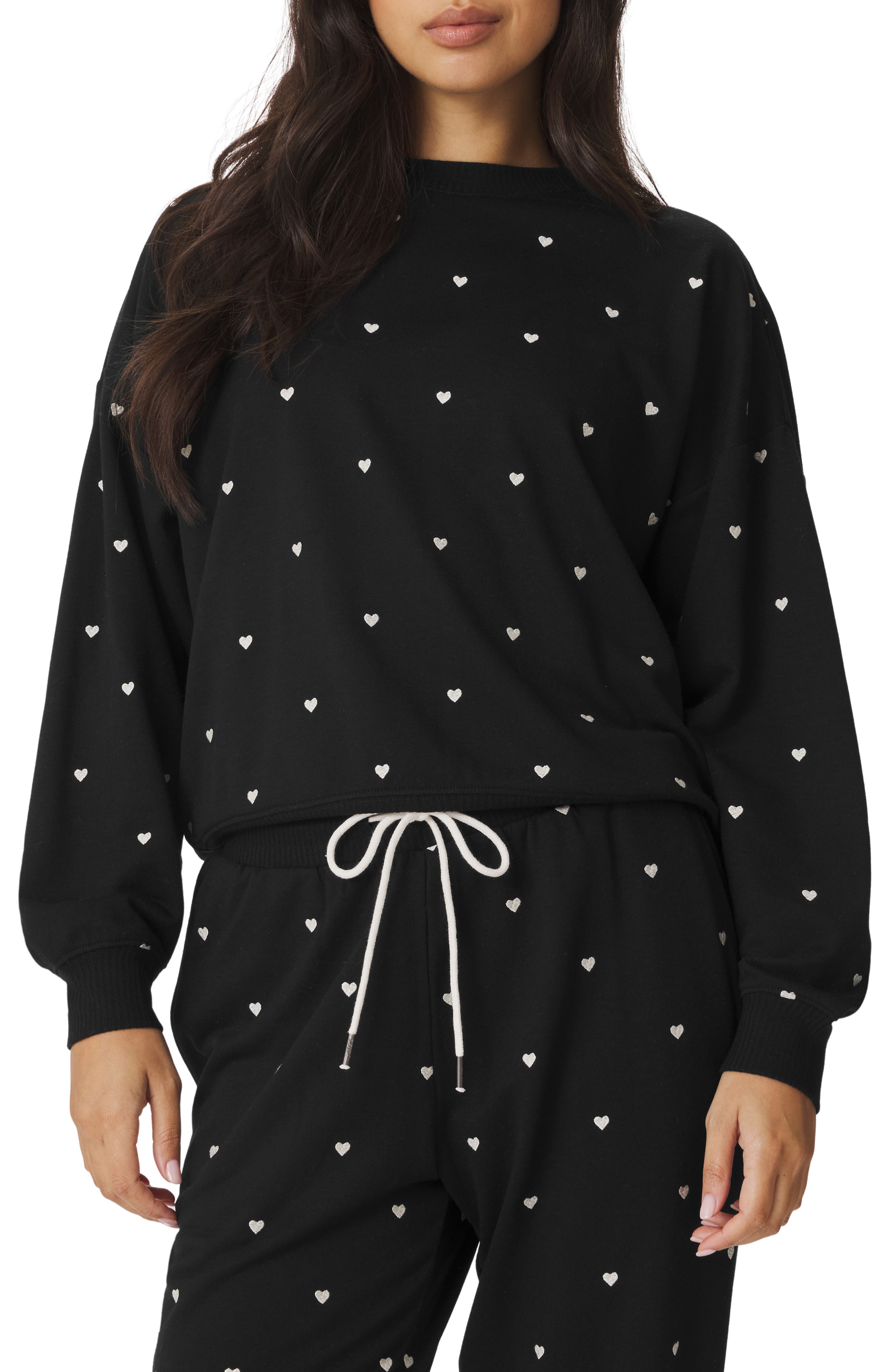 Splendid Love Embroidered Lounge Sweatshirt