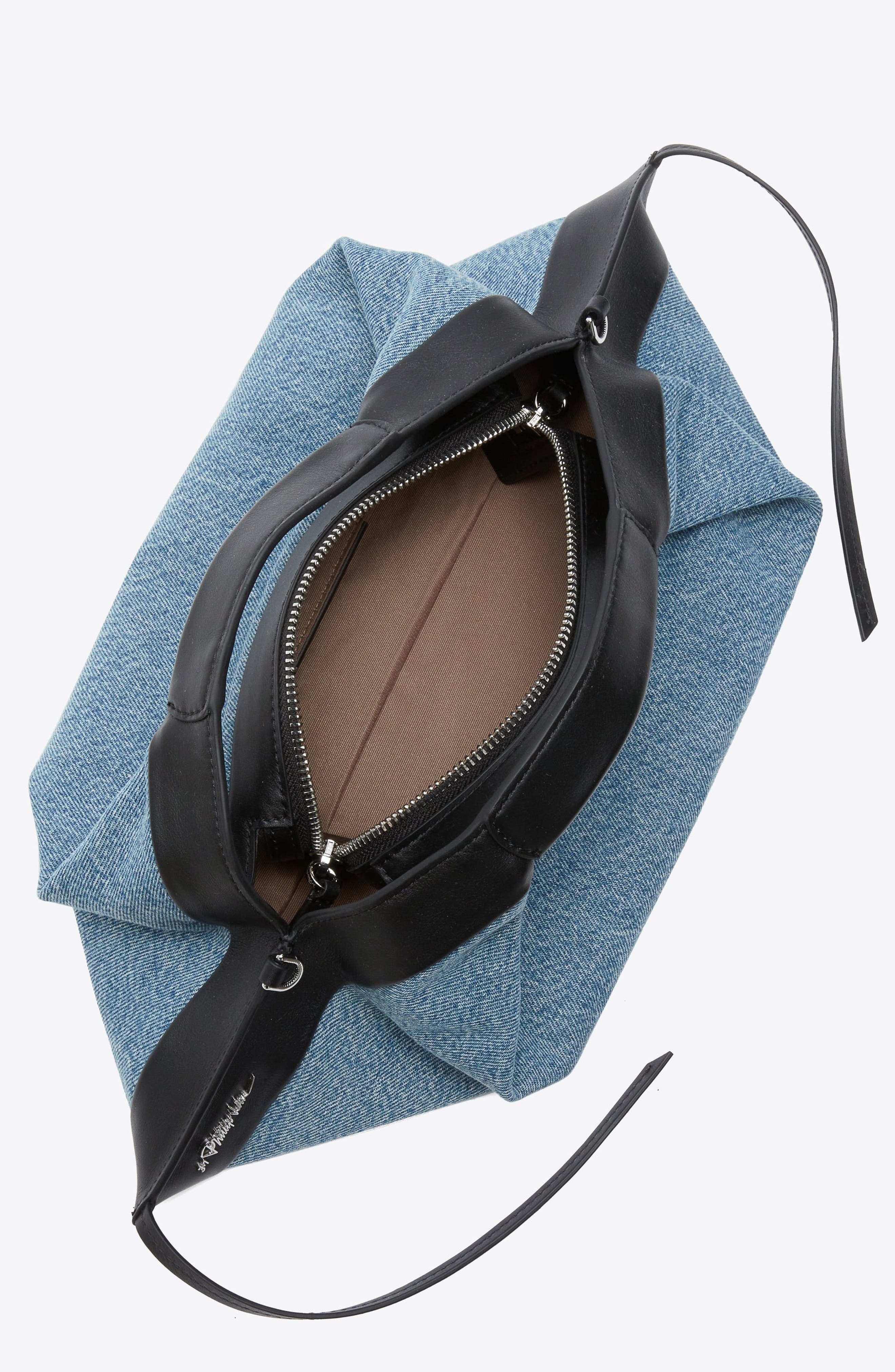 Luna Mini Denim Crossbody Bag, Alternate, color, Medium Indigo