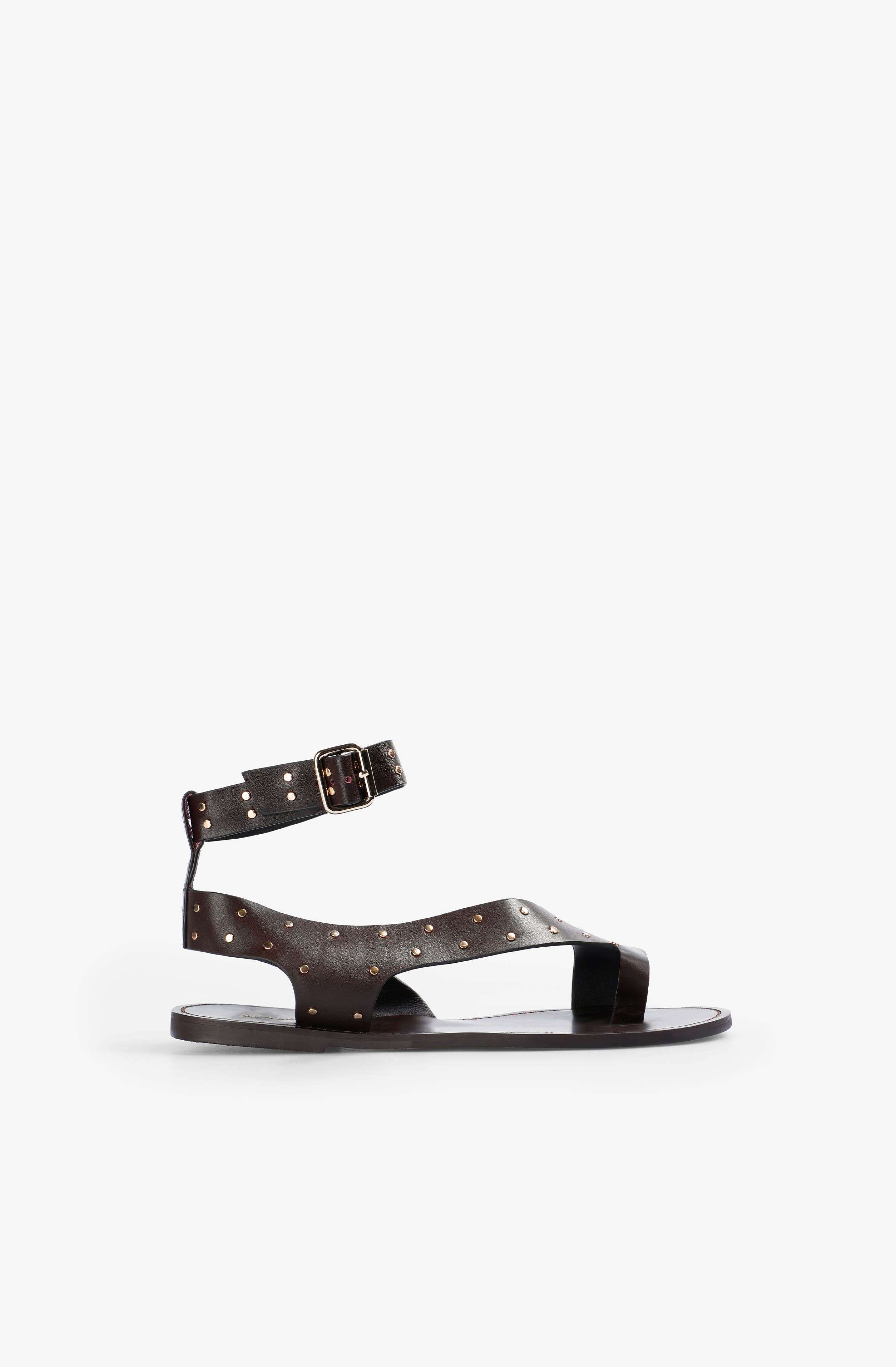 Scalpers Atenas Studs Sandal, Main, color, Darkbrown