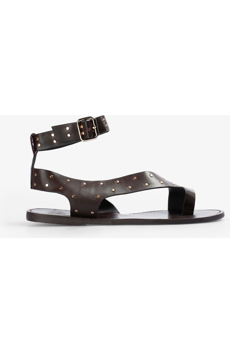 Scalpers Atenas Studs Sandal, Main, color, Darkbrown