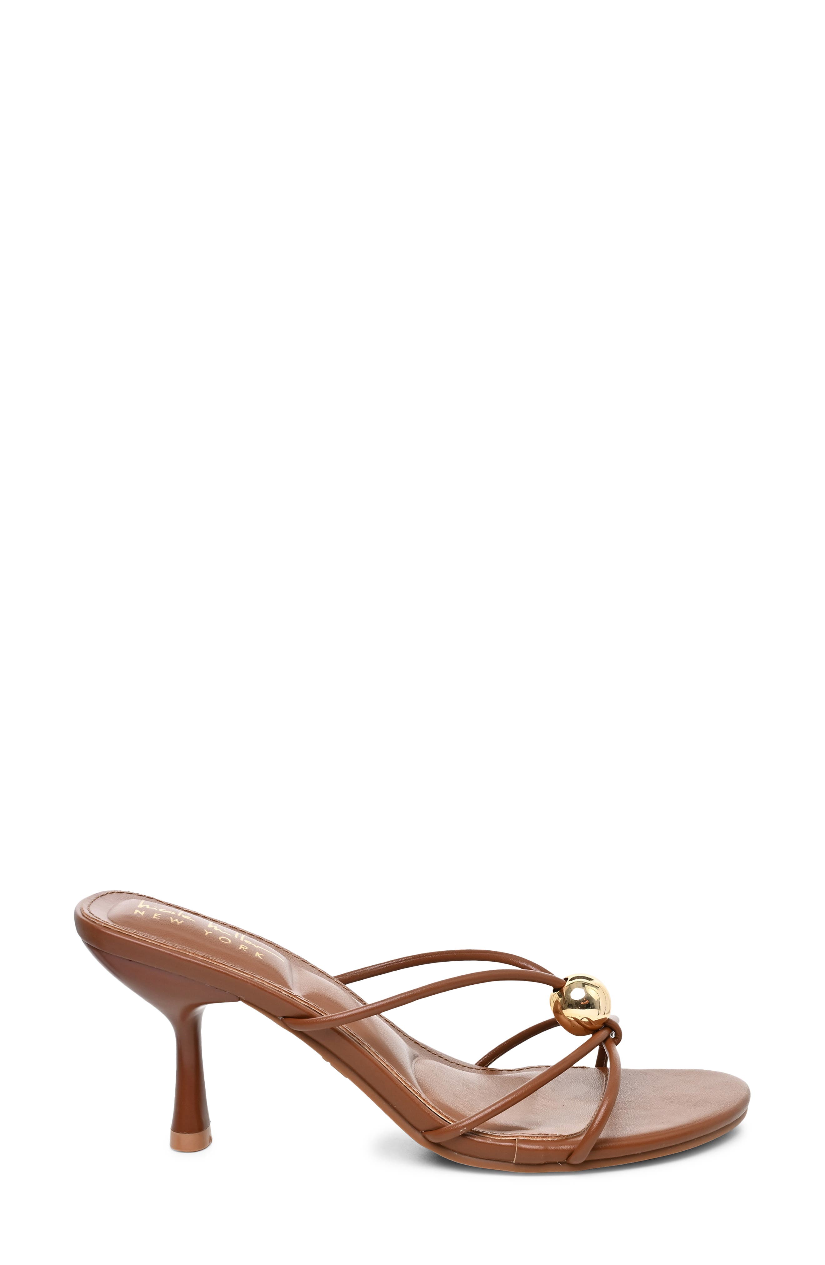 Rolled Strap Heeled Sandal, Alternate, color, TAN