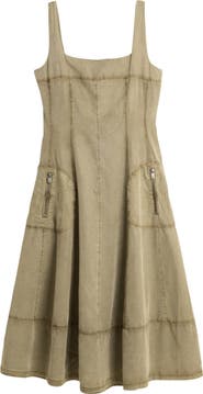 Desigual Sleeveless Denim A-Line Dress