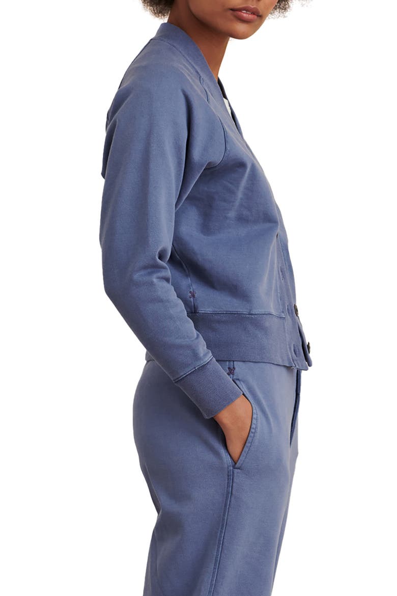 Davie Fleece Cardigan, Alternate, color, DUSTY BLUE