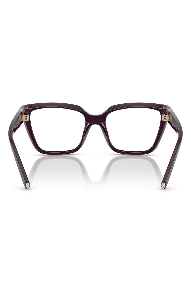 Tiffany & Co. 52mm Square Optical Glasses, Alternate, color, Burgundy