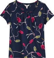 Seasalt Cornwall Appletree Floral Keyhole T-Shirt