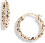 Nashelle Muse Dotted 14K-Gold Fill Small Hoop Earrings