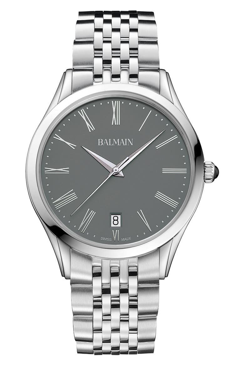 Classic R Grey Bracelet Watch, 41mm, Main, color, STAINLESS STEEL