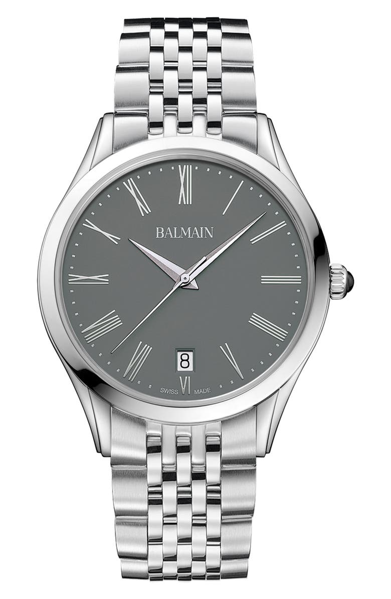 Balmain Classic R Grey Bracelet Watch, 41mm, Main, color, Stainless Steel