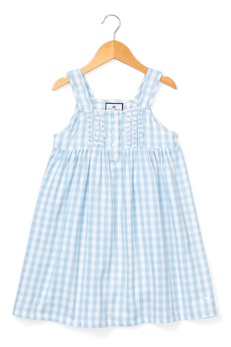 Gingham Check Nightgown, Main, color, LIGHT BLUE MULTI