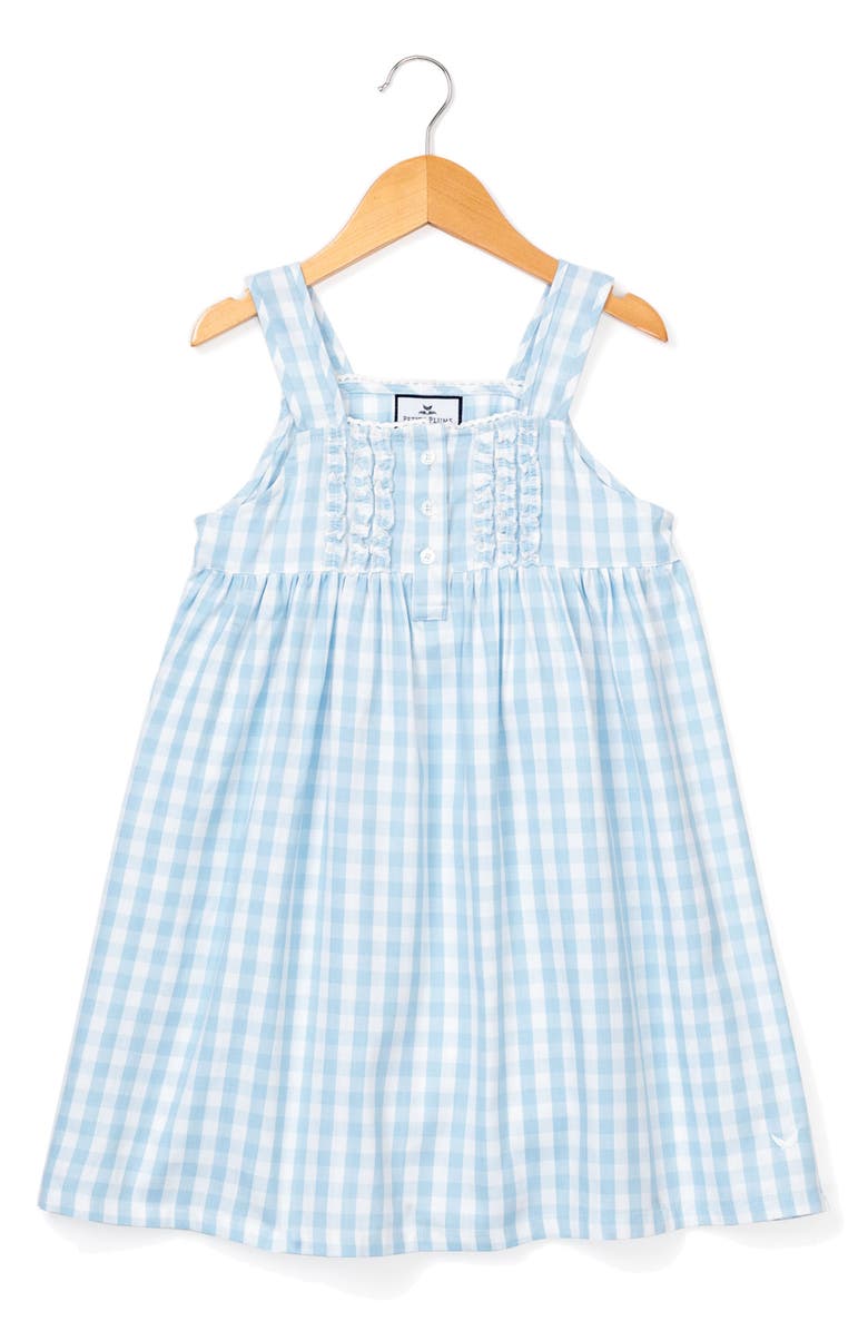 Petite Plume Gingham Check Nightgown, Main, color, 