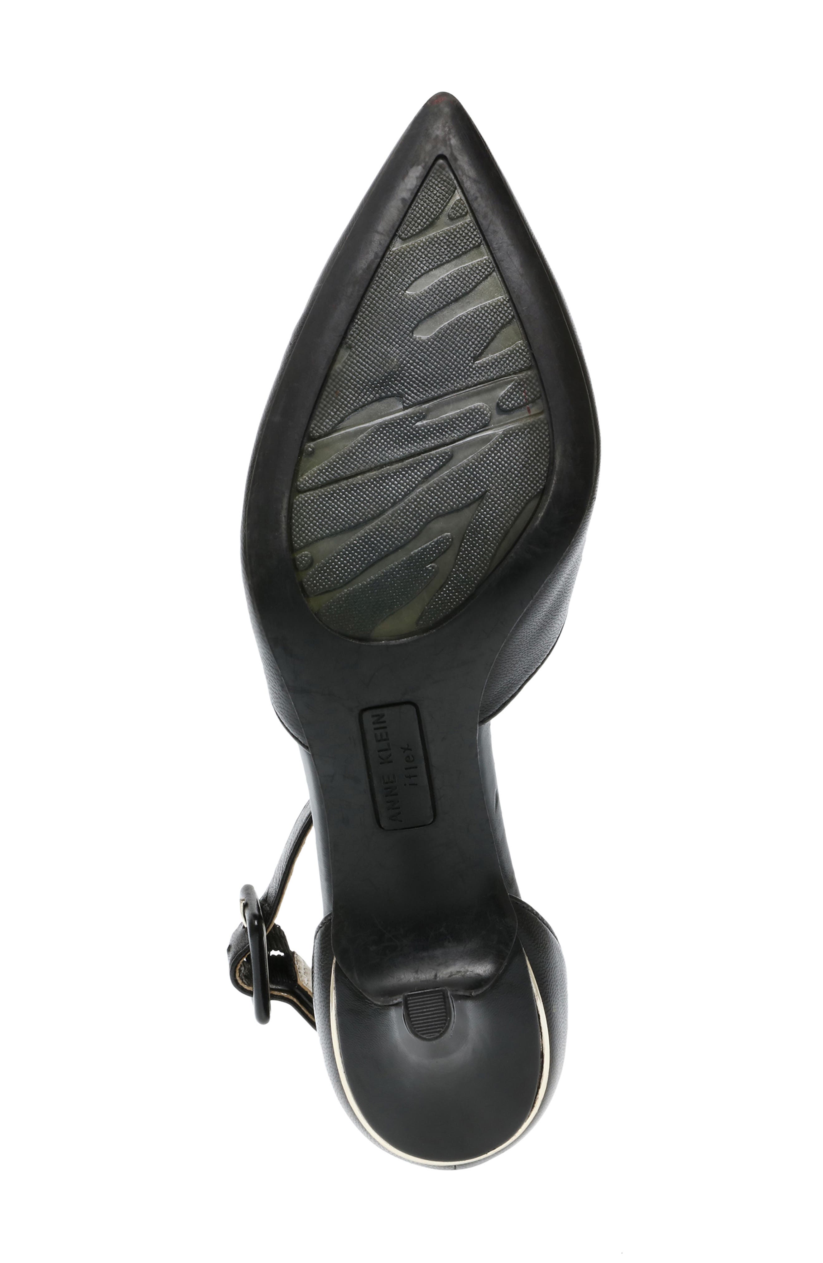 Anne Klein Fabulist Ankle Strap Pump, Alternate, color, Black Leather