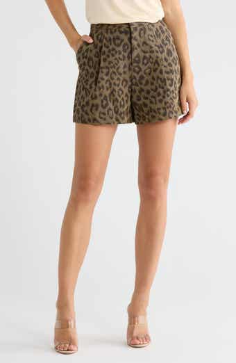 Saige Leopard Print Safari Shorts