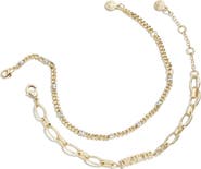 WEAR by Erin Andrews x Baublebar Gold New York Jets Linear Bracelet Set