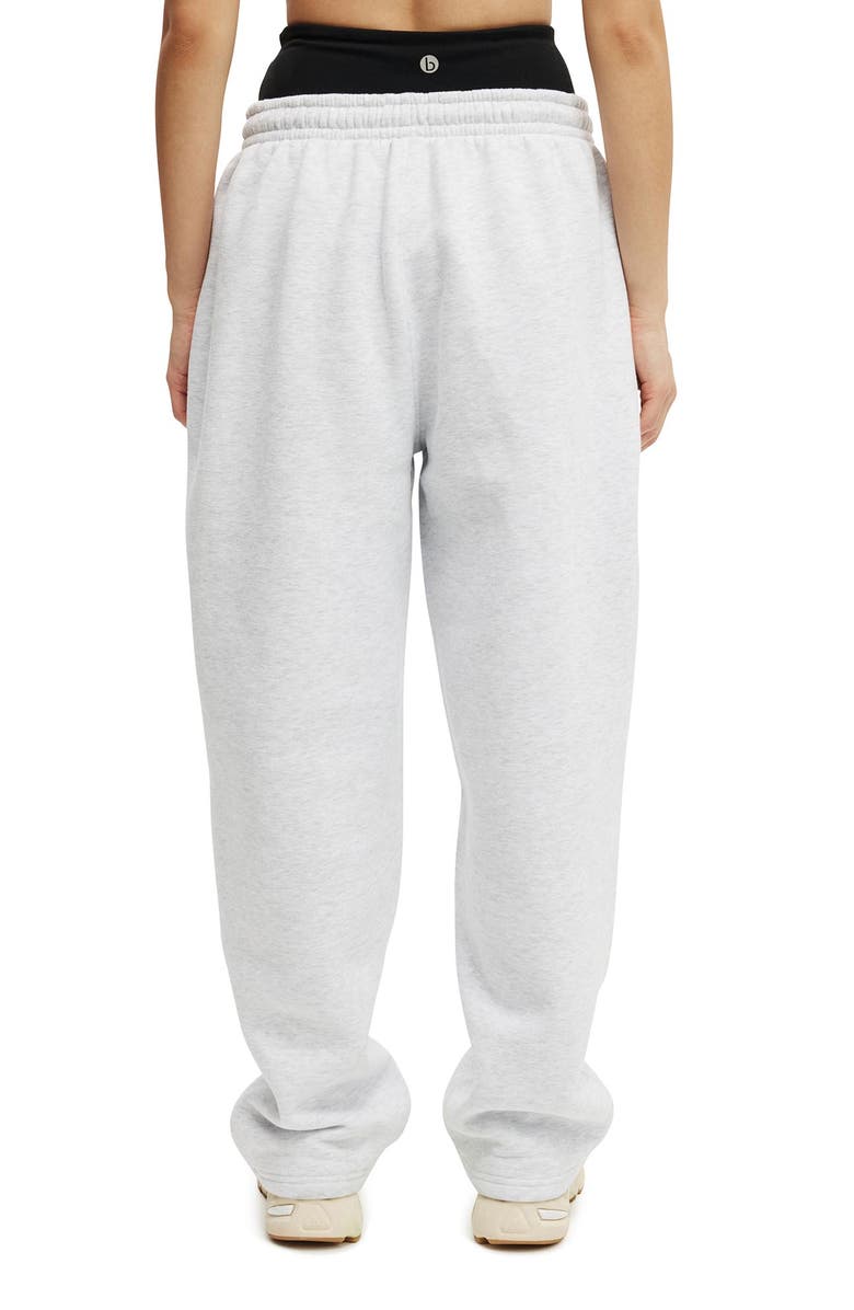 COTTON ON BODY Women
s Active Plush Essential Barrel Sweatpant, Alternate, color, Cloudy Grey Marle