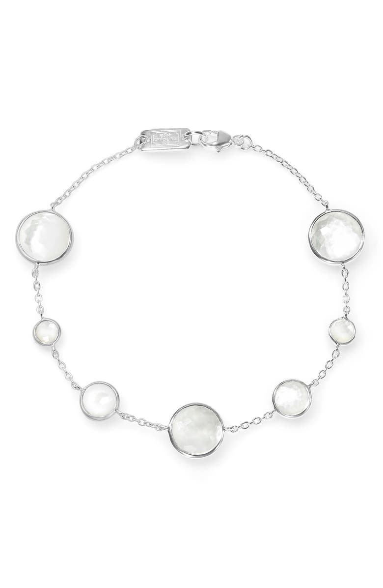 Ippolita Mother-of-Pearl Link Bracelet, Main, color, Silver