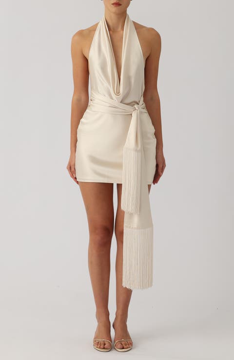 Solene Halter Neck Cocktail Minidress