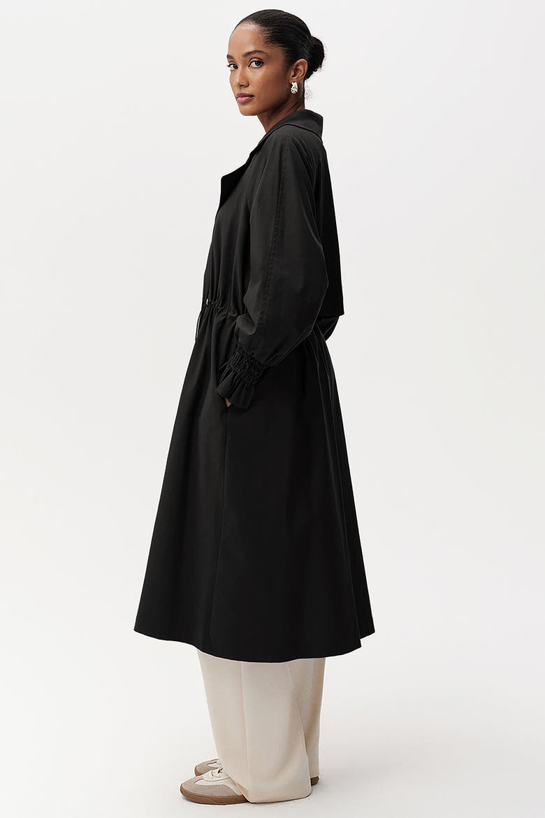 Daniele Belted Midi Trenchcoat, Main, color, BLACK