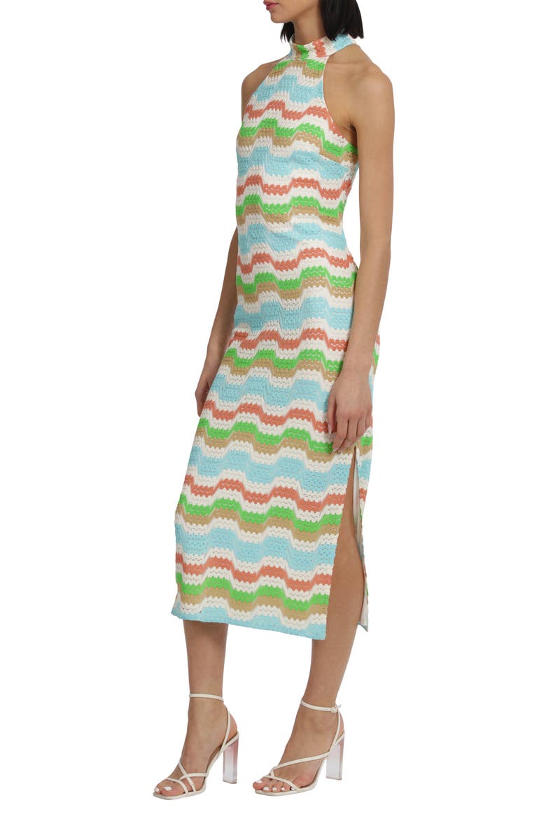 Stripe Knit Midi Dress, Alternate, color, MULTI