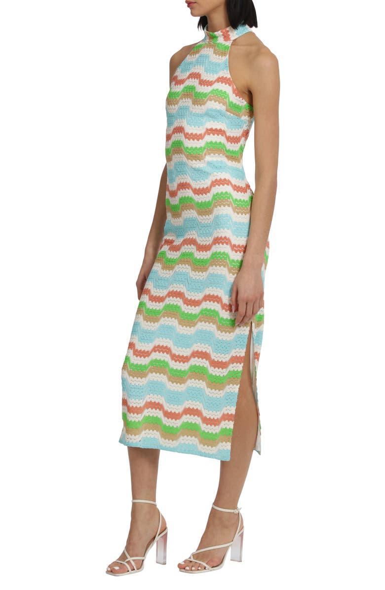 DONNA MORGAN FOR MAGGY Stripe Knit Midi Dress, Alternate, color, 