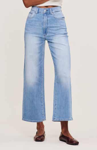 Hepburn High Waist Ankle Wide Leg Jeans