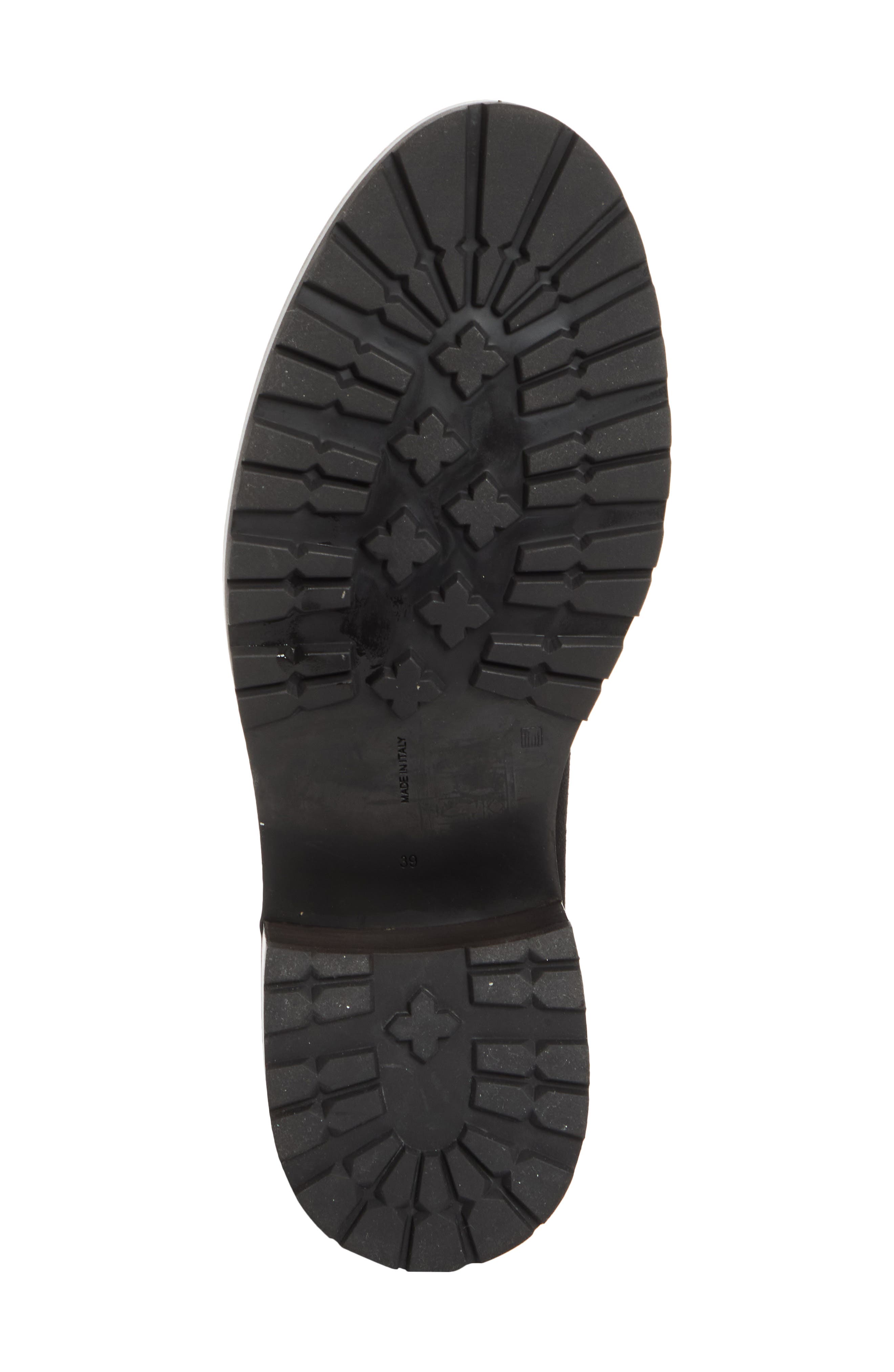 Hike Zip Leather Bootie, Alternate, color, BLACK