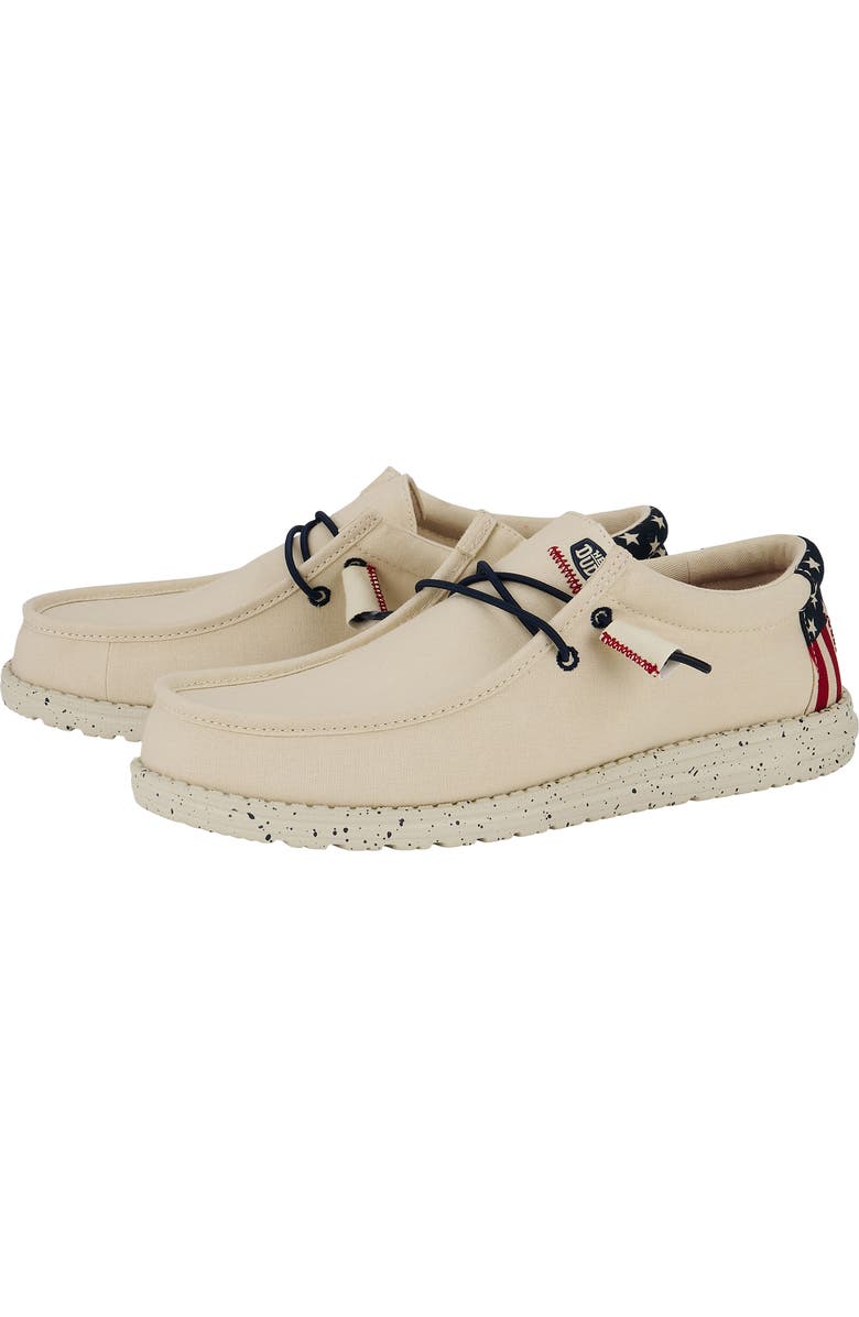 Hey Dude Wally Americana Slip-On, Main, color, Off White