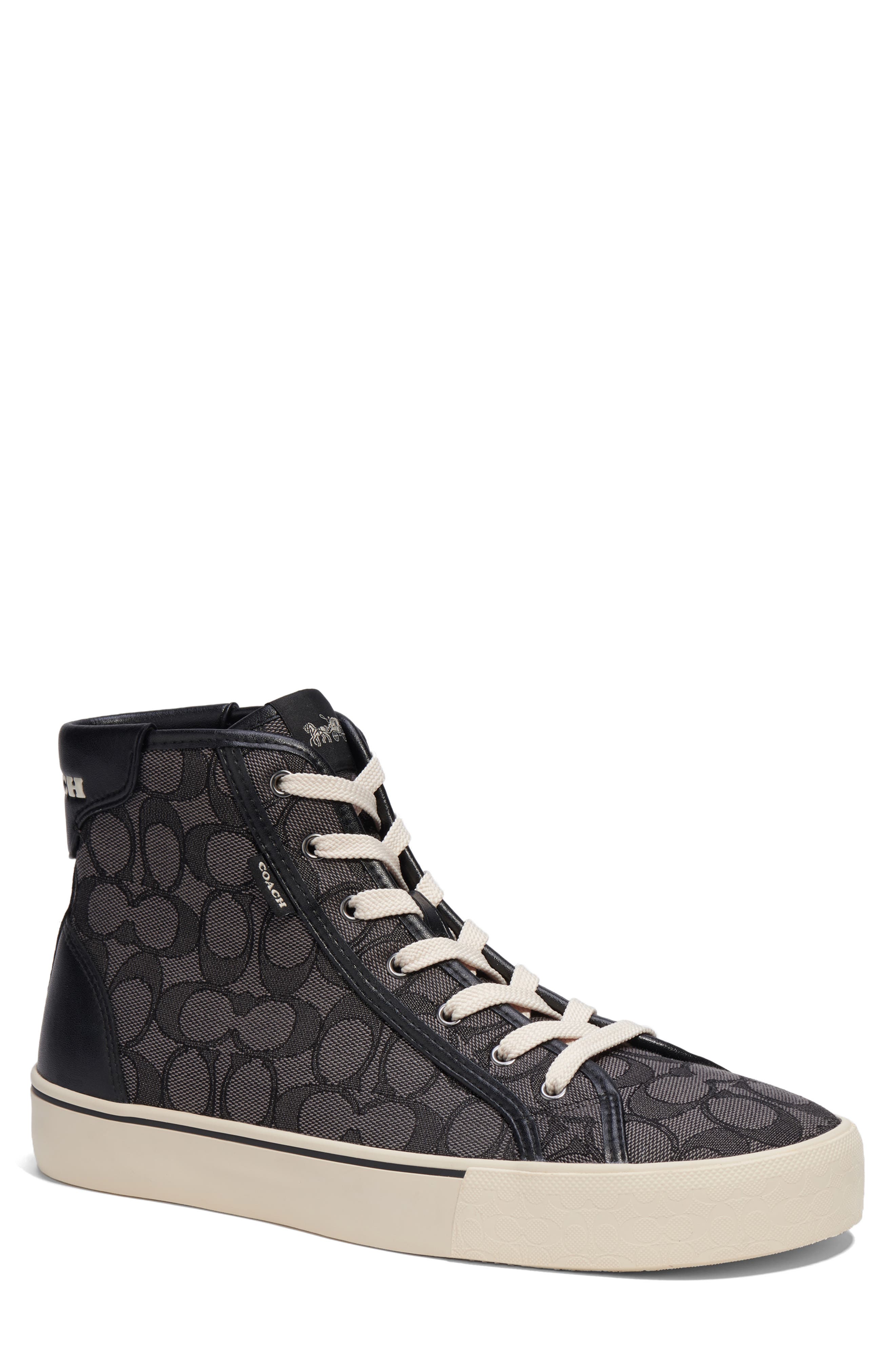 COACH Skate Signature Jacquard High Top Sneaker, Main, color, 