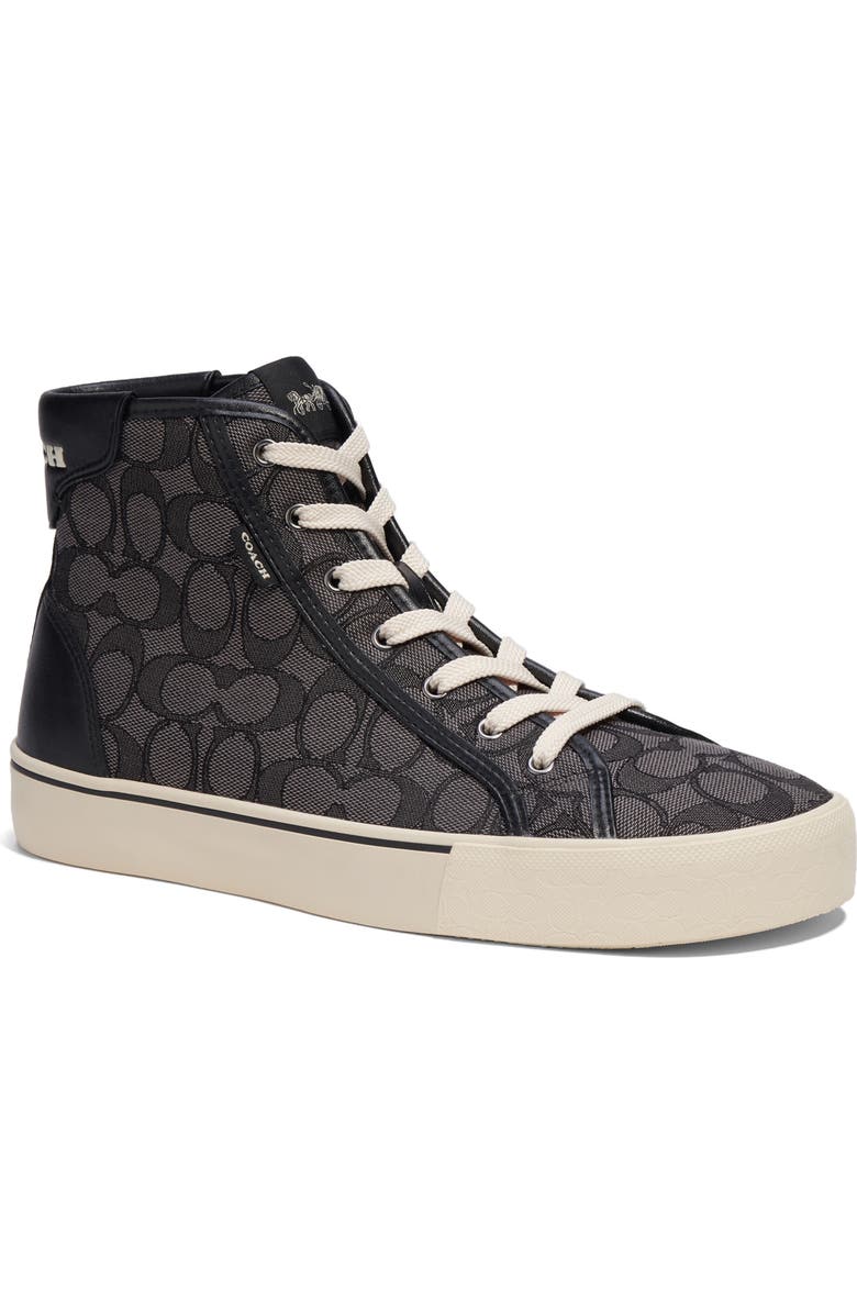COACH Skate Signature Jacquard High Top Sneaker, Main, color,