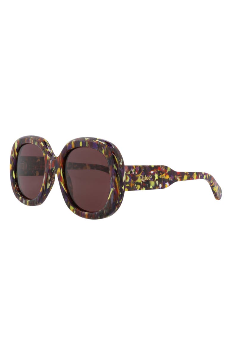 Chloé 54mm Square Sunglasses, Alternate, color, Violet Violet Violet