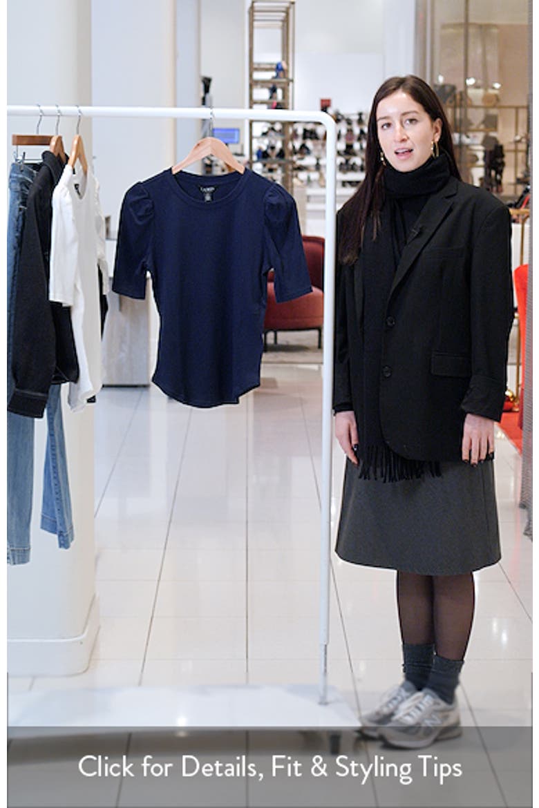 Puff Sleeve Rib Knit Top video