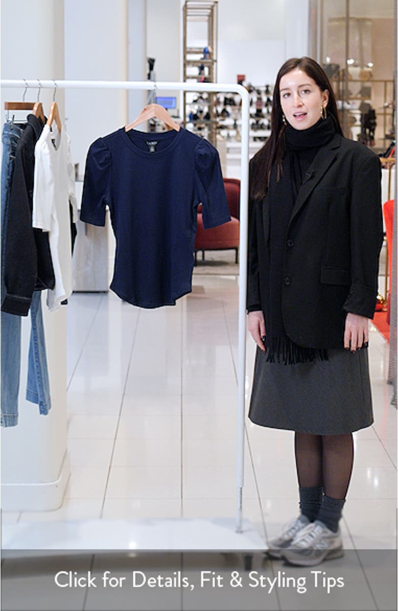 Puff Sleeve Rib Knit Top, sales video thumbnail