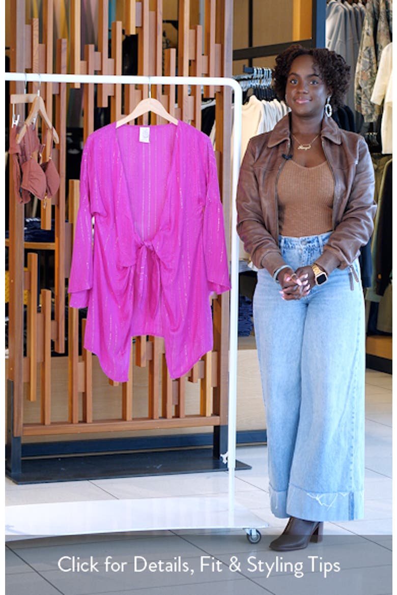 Radiance V-Neck Long Sleeve Cover-Up Tunic video