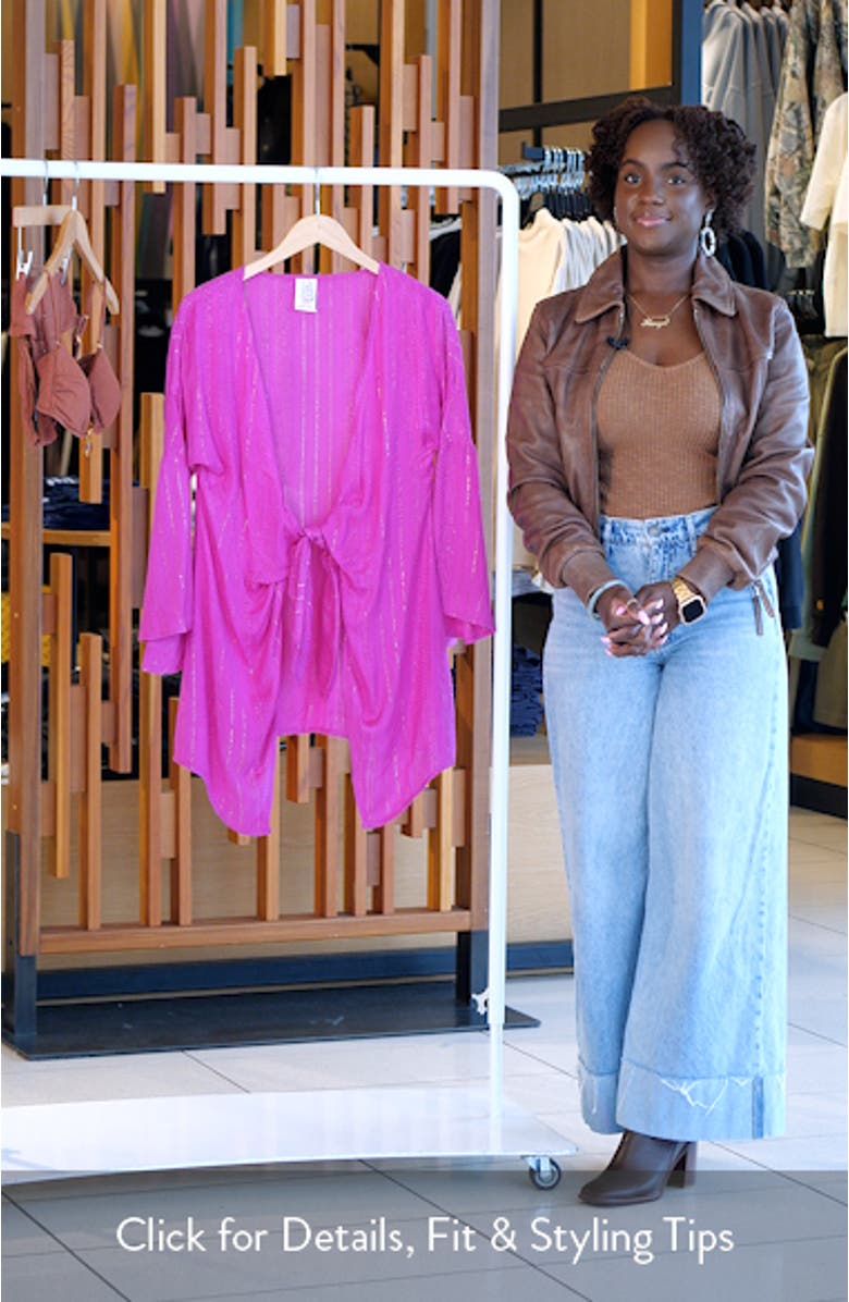 Radiance V-Neck Long Sleeve Cover-Up Tunic, sales video thumbnail